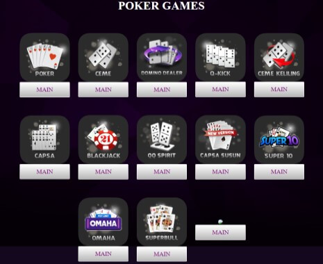 Berbagai Jenis Poker Games