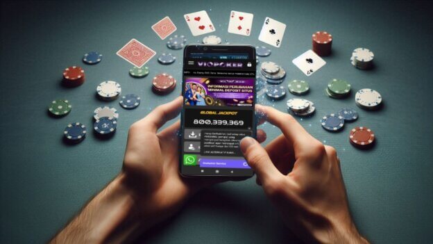 Menggunakan Smartphone Bermain Poker Online