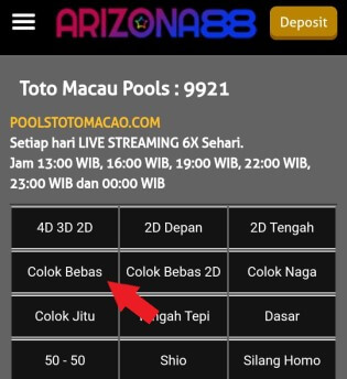 Tombol Main Colok Bebas Arizona88apk